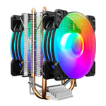 COOLMOON 프로스트 더블 구리 튜브 CPU 팬 데스크탑 PC 조명 무소음 AMD 공랭 쿨러, P2 매직 문 에디션 싱글 팬, P22 매직 문 에디션 더블 팬, P2 스트림라인 에디션 싱글 팬, P22 스트림라인 에디션 더블 팬
