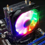 COOLMOON 프로스트 더블 구리 튜브 CPU 팬 데스크탑 PC 조명 무소음 AMD 공랭 쿨러, P2 매직 문 에디션 싱글 팬, P22 매직 문 에디션 더블 팬, P2 스트림라인 에디션 싱글 팬, P22 스트림라인 에디션 더블 팬