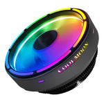 COOLMOON CPU 쿨러 데스크탑 컴퓨터 자동 색상 변경 멀티 플랫폼 무소음 쿨링 팬, CM-BF-RGB