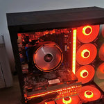 COOLMOON CPU 쿨러 데스크탑 컴퓨터 자동 색상 변경 멀티 플랫폼 무소음 쿨링 팬, CM-BF-RGB