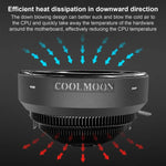 COOLMOON CPU 쿨러 데스크탑 컴퓨터 자동 색상 변경 멀티 플랫폼 무소음 쿨링 팬, CM-BF-RGB