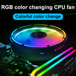 COOLMOON CPU 쿨러 데스크탑 컴퓨터 자동 색상 변경 멀티 플랫폼 무소음 쿨링 팬, CM-BF-RGB