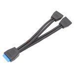 컴퓨터 마더보드 19핀 USB3.0 1대 2 확장 케이블, 21cm 19핀