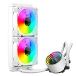 COOLMOON CM-YM-240T 디지털 ARGB 렌즈 에디션 일체형 수냉 CPU 쿨러 온도 표시 CPU 팬, CM-YM-240T