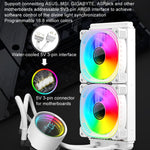 COOLMOON CM-YM-240T 디지털 ARGB 렌즈 에디션 일체형 수냉 CPU 쿨러 온도 표시 CPU 팬, CM-YM-240T