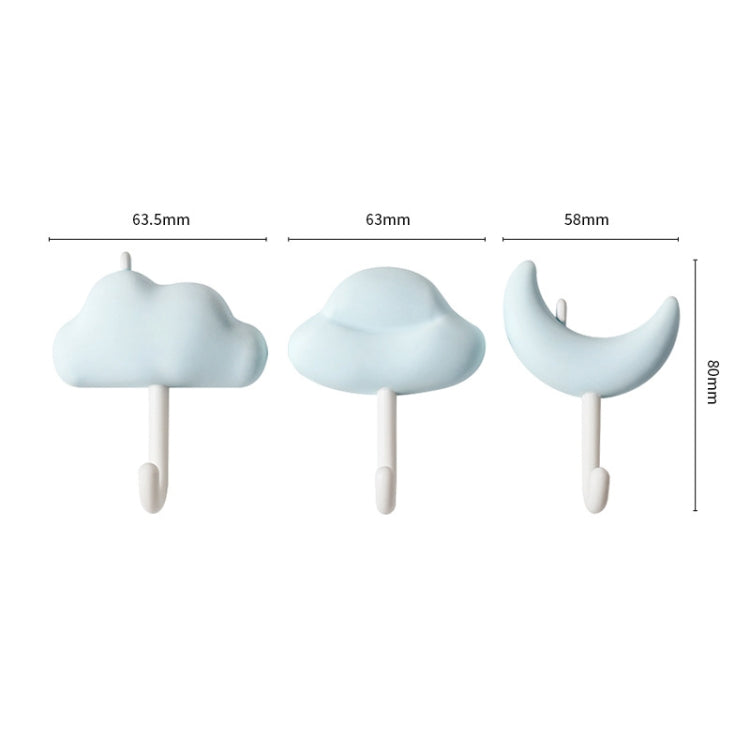 3pcs /Set Household Wall Hanging Hooks Dormitory Non-Marking Punch-Free Adhesive Hooks