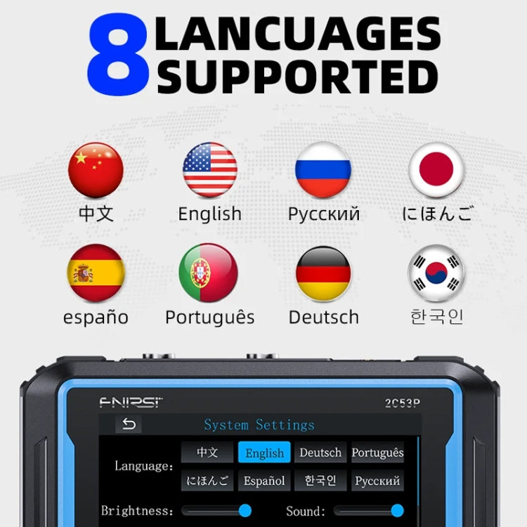 FNIRSI 2C53P 듀얼 채널 평판 디지털 오실로스코프 멀티미터 신호 발생기 3-in-1, 2C53P