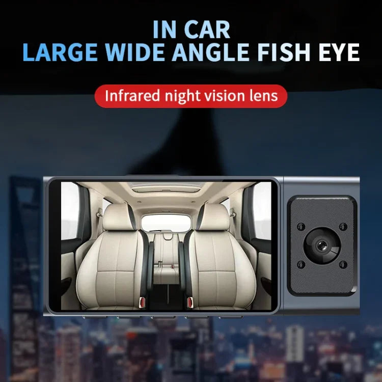 3 카메라 렌즈 3인치 IPS 스크린 WiFi 차량 대시캠 1080P 야간 시야 대시 카메라, 32G, 64G