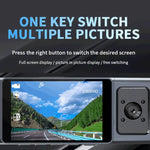 3 카메라 렌즈 3인치 IPS 스크린 WiFi 차량 대시캠 1080P 야간 시야 대시 카메라, 32G, 64G