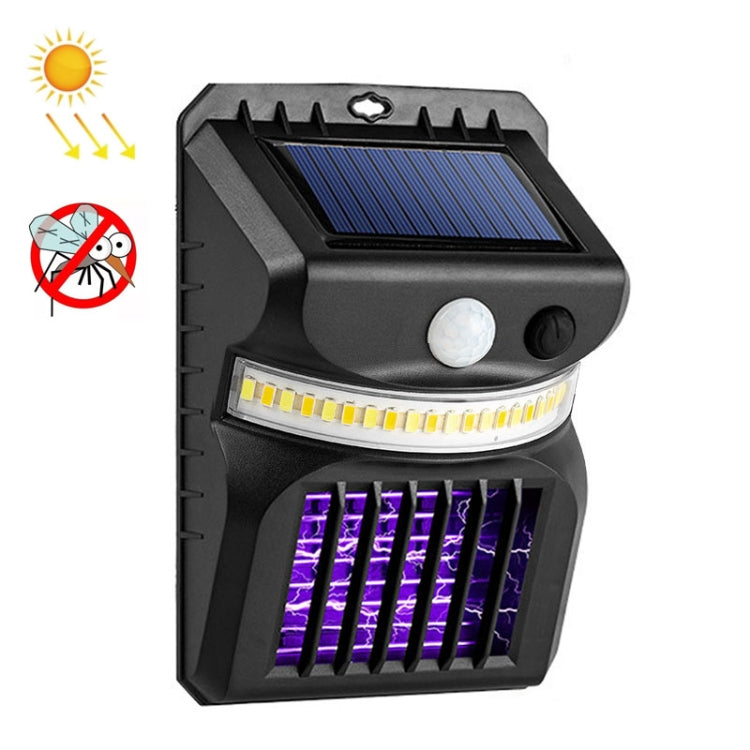 E-SMARTER W792 LED 태양광 벽등 보라색 빛 모기 퇴치 기능 인체 지능 센서 야외 정원 램프, 백색광, 백색광+황색광