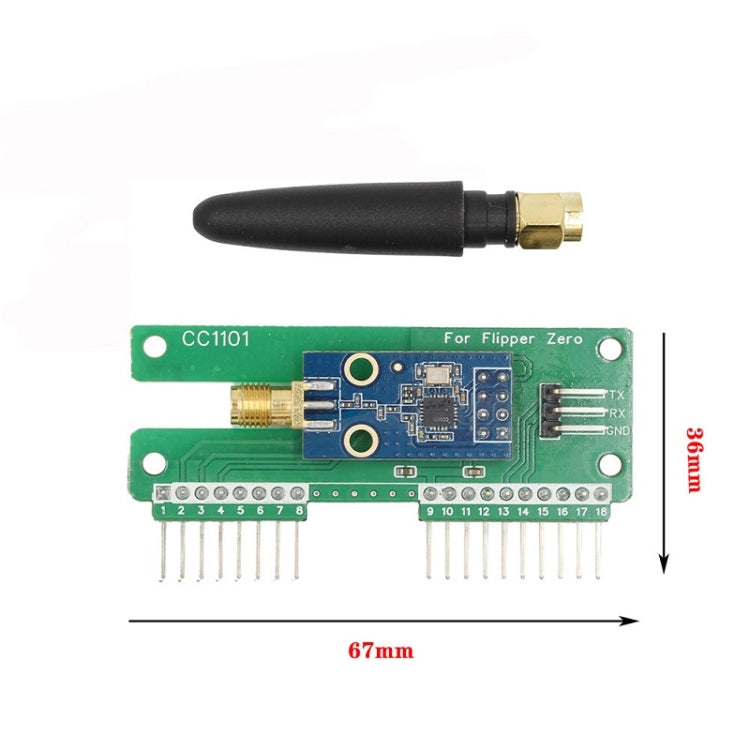 Flipper Zero CC1101 433MHz 외부 SubGhz 모듈용, AL-276