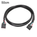 마더보드 9핀 USB2.0 연장 케이블 26AWG 이중 차폐 코드, 20cm, 30cm, 50cm, 60cm