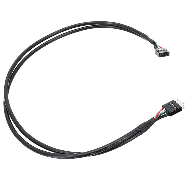 마더보드 9핀 USB2.0 연장 케이블 26AWG 이중 차폐 코드, 20cm, 30cm, 50cm, 60cm