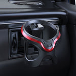 Car Cup Holder Air Conditioner Outlet Multifunctional Storage Rack, Black Red LED Light, Black Silver LED Light, Black Red Ordinary, Black Silver Ordinary