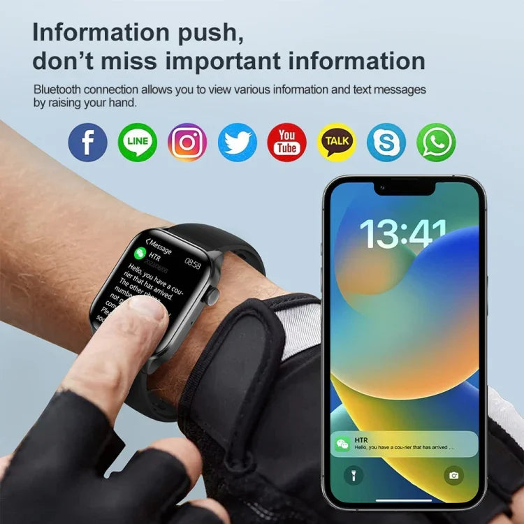 T12Pro 1.85인치 IP67 방수 스포츠 건강 모니터링 블루투스 통화 스마트워치