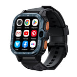 LOKMAT APPLLP 4 MAX 2.02인치 안드로이드 8.1 풀 네트워크 와이파이 카드 블루투스 스마트 워치, 2G+16G(네이비 블루), 2G+16G(실버)