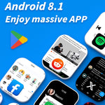 LOKMAT APPLLP 4 MAX 2.02인치 안드로이드 8.1 풀 네트워크 와이파이 카드 블루투스 스마트 워치, 2G+16G(네이비 블루), 2G+16G(실버)