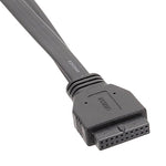 마더보드 USB3.0 패널 케이블 전면 19핀에서 듀얼 포트 A 여성 데이터 플랫 케이블, 30cm, 50cm, 80cm