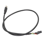 마더보드 USB 9핀에서 Type-C 직선 데이터 이중 차폐 케이블, 50cm 직선
