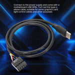 마더보드 USB 9핀에서 Type-C 직선 데이터 이중 차폐 케이블, 50cm 직선