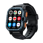 LOKMAT APPLLP 4 MAX 2.02인치 안드로이드 8.1 풀 네트워크 와이파이 카드 블루투스 스마트워치, 4G+64G(실버), 4G+64G(네이비 블루)