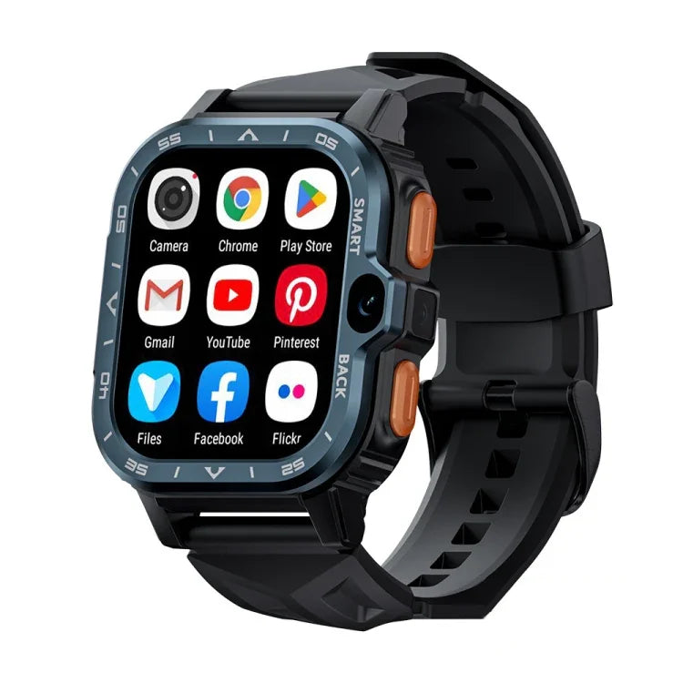 LOKMAT APPLLP 4 MAX 2.02인치 안드로이드 8.1 풀 네트워크 와이파이 카드 블루투스 스마트워치, 4G+64G(실버), 4G+64G(네이비 블루)