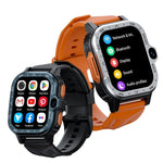 LOKMAT APPLLP 4 MAX 2.02인치 안드로이드 8.1 풀 네트워크 와이파이 카드 블루투스 스마트워치, 4G+64G(실버), 4G+64G(네이비 블루)