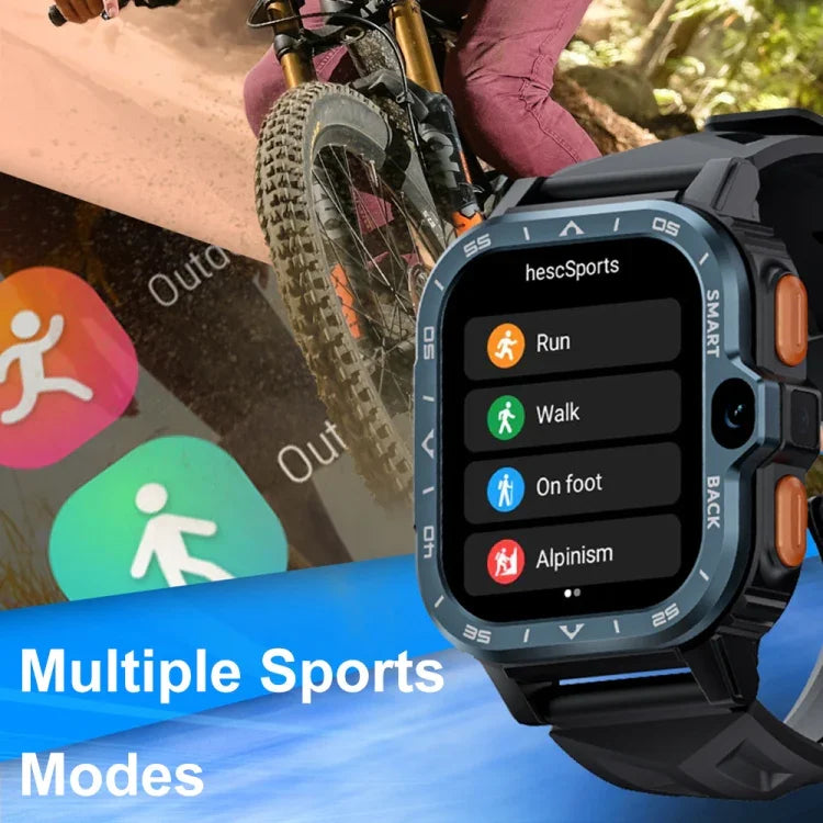 LOKMAT APPLLP 4 MAX 2.02인치 안드로이드 8.1 풀 네트워크 와이파이 카드 블루투스 스마트워치, 4G+64G(실버), 4G+64G(네이비 블루)