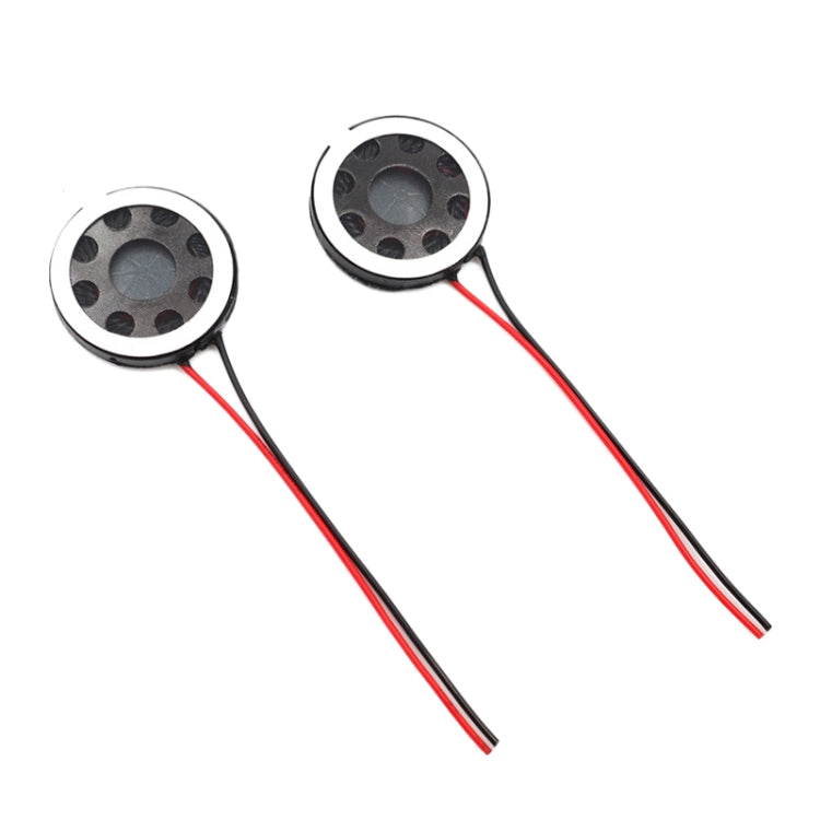 의료용 장난감 보안용 20mm 8옴 0.5W/1W 플라스틱 스피커 내부 자기 용접 와이어 음성 스피커 2개 세트