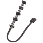 18AWG 대형 4핀 슬리브 그리드 1대 5 SATA 하드 드라이브 케이지 케이블, 40cm 4핀 1대 5