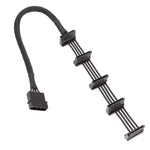 18AWG 대형 4핀 슬리브 그리드 1대 5 SATA 하드 드라이브 케이지 케이블, 40cm 4핀 1대 5