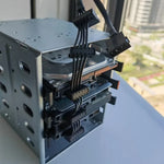 18AWG 대형 4핀 슬리브 그리드 1대 5 SATA 하드 드라이브 케이지 케이블, 40cm 4핀 1대 5