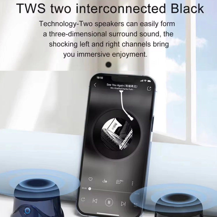 마그네틱 무선 블루투스 스피커 서브우퍼 미니 휴대용 TWS 휴대폰 스피커, CQ01 블랙, CQ01 화이트