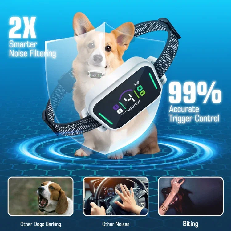 컬러 스크린 짖음 멈춤 개 훈련기 짖음 방지 반려동물 용품