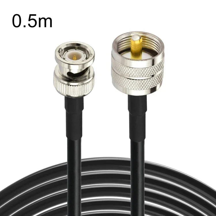 BNC 수컷 투 UHF 수컷 RG58 어댑터 케이블, 0.5m, 1m, 2m, 3m, 5m, 8m, 10m