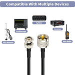 BNC 수컷 투 UHF 수컷 RG58 어댑터 케이블, 0.5m, 1m, 2m, 3m, 5m, 8m, 10m
