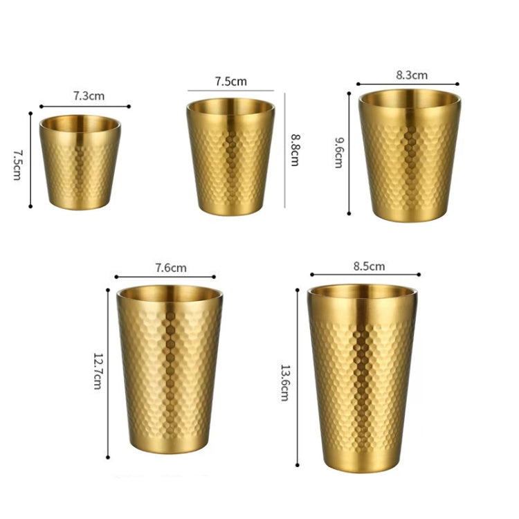 304 스테인리스 스틸 해머 머그 두꺼운 이중층 식당용 찻잔, 175ml, 260ml, 300ml, 350ml, 450ml