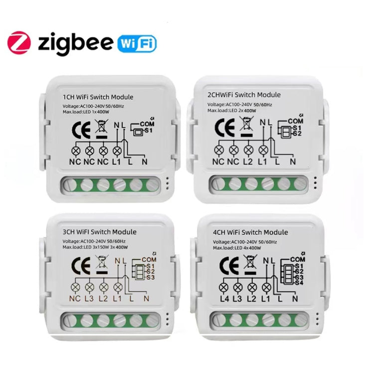 알렉사 / 구글 홈 / 투야 스마트 라이프 앱용 스마트 스위치 모듈, 1채널 WiFi, 2채널 WiFi, 3채널 WiFi, 4채널 WiFi, 1채널 지그비, 2채널 지그비, 3채널 지그비, 4채널 지그비