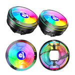 LED 컬러풀 라이트 4핀 쿨러 데스크탑 CPU 쿨링 팬, 아이스 블레이드 W120