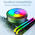 LED 컬러풀 라이트 4핀 쿨러 데스크탑 CPU 쿨링 팬, 아이스 블레이드 W120