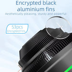 LED 컬러풀 라이트 4핀 쿨러 데스크탑 CPU 쿨링 팬, 아이스 블레이드 W120