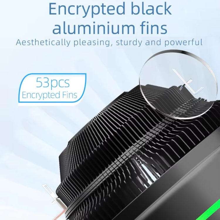 LED 컬러풀 라이트 4핀 쿨러 데스크탑 CPU 쿨링 팬, 아이스 블레이드 W120