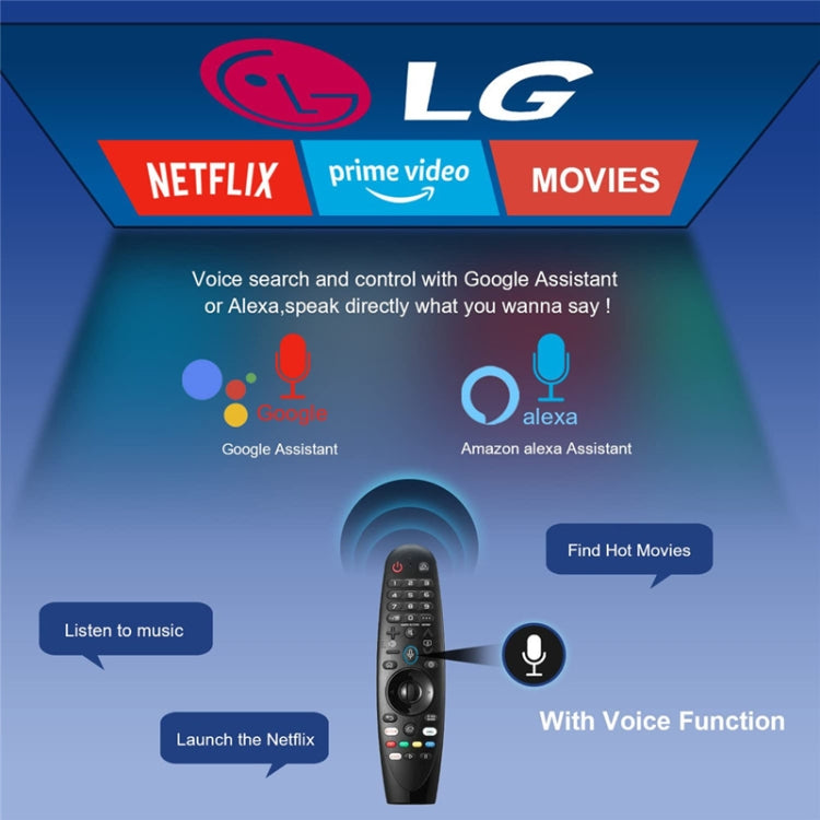 LG TV용 블루투스 핸드헬드 적외선 음성 다기능 리모컨, AKB75855501 음성