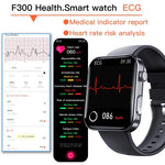 F300 2.1인치 화면 스마트워치 블루투스 통화/ECG/혈액 구성 분석/50+ 스포츠 모드 지원, 블랙 실리콘, 블랙 핑크 실리콘, 블랙 그레이 실리콘, 블랙 밀란, 블랙 3구 스틸, 블랙 가죽, 블랙 브라운 가죽