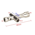 3D Printer Cross Wrench Mini Socket M2/M2.5/M3/M4 Screw Nut Tool, 2pcs