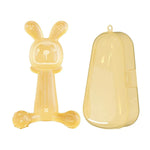 토끼 아기 치발기 BPA 프리 식품 등급 실리콘 치발기 유아 이갈이 스틱 손 먹는 방지, 나노 색상, 분홍, 투명, 상자 포함 나노 색상, 상자 포함 분홍, 상자 포함 투명