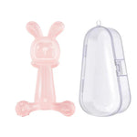토끼 아기 치발기 BPA 프리 식품 등급 실리콘 치발기 유아 이갈이 스틱 손 먹는 방지, 나노 색상, 분홍, 투명, 상자 포함 나노 색상, 상자 포함 분홍, 상자 포함 투명