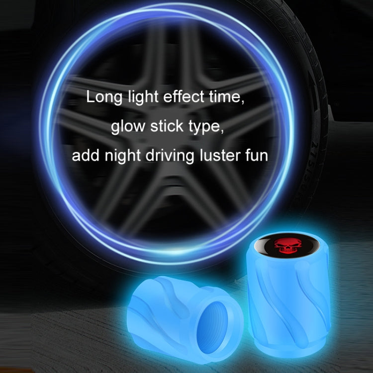 4pcs /Set Luminous Car Motorcycle Tire Modified Valve Cap, Orange Red White Skull, Orange Red Black Flag, Orange Red Red Skull, Orange Red Sports Car, Pink White Skull, Pink Black Flag, Pink Red Skull, Pink Sports Car, Yellow White Skull               ...
