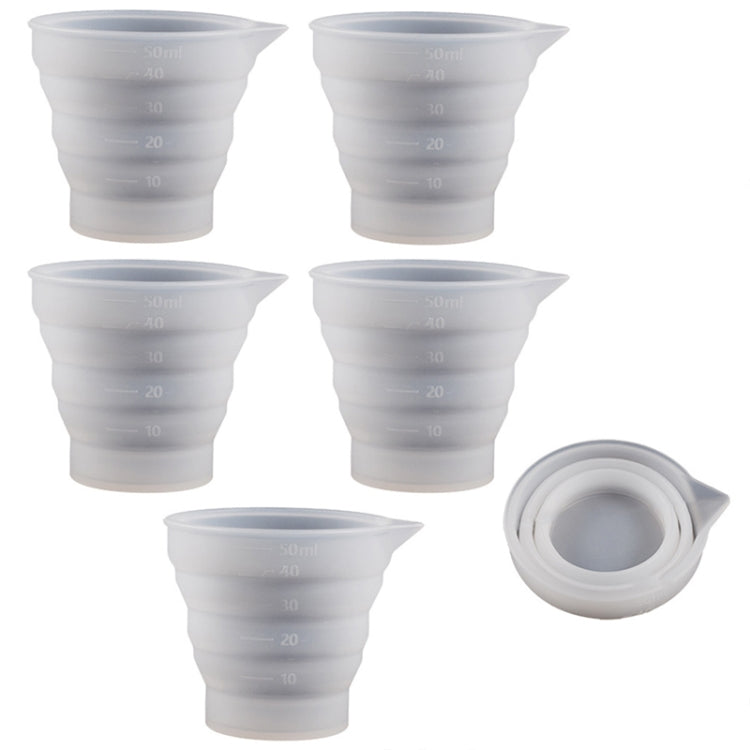 접이식 DIY 에폭시 계량 컵 실리콘 몰드 양초 석고 접착제 혼합 컵, 5개 50ml, 5개 100ml, 2개 250ml, 2개 500ml