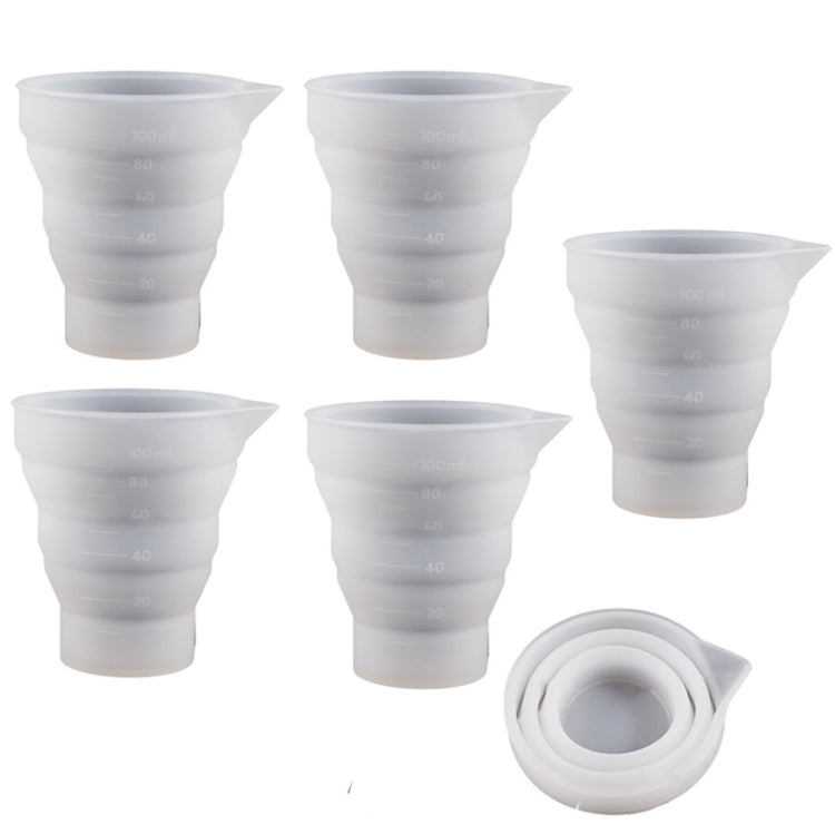 접이식 DIY 에폭시 계량 컵 실리콘 몰드 양초 석고 접착제 혼합 컵, 5개 50ml, 5개 100ml, 2개 250ml, 2개 500ml